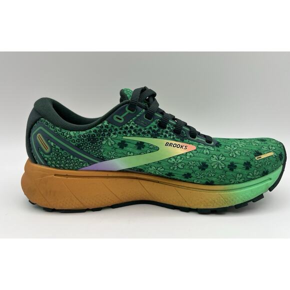 Brooks Ghost 14 Shoes Womens 7.5 Green Shamrock Print DNA Loft St Patricks Day - Picture 7 of 14